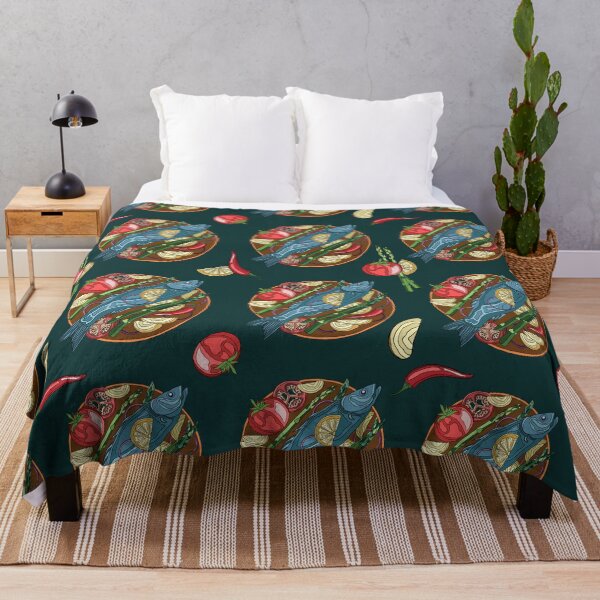 Item preview, Seabass, grilled fish, pattern designed and sold by AvotArt.