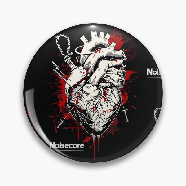 Item preview, Heart with "Noisecore" Text in Graffiti Style designed and sold by Piotrek0001.
