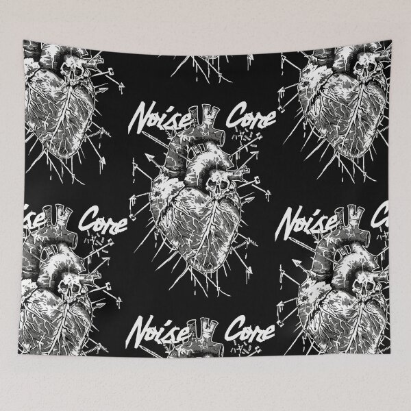Item preview, Heart with "Noisecore" Text in Graffiti Style designed and sold by Piotrek0001.