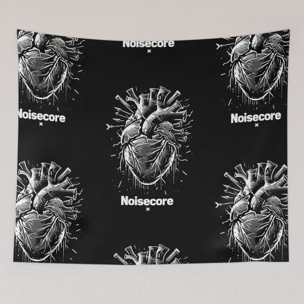 Item preview, Heart with "Noisecore" Text in Graffiti Style designed and sold by Piotrek0001.