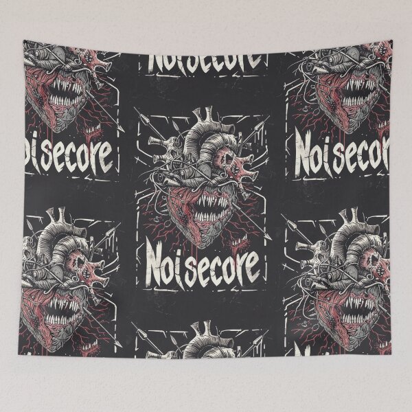 Item preview, Heart with "Noisecore" Text in Graffiti Style designed and sold by Piotrek0001.