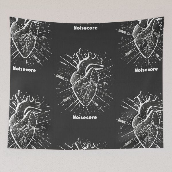 Item preview, Heart with "Noisecore" Text in Graffiti Style designed and sold by Piotrek0001.