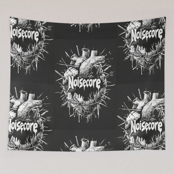 Item preview, Heart with "Noisecore" Text in Graffiti Style designed and sold by Piotrek0001.