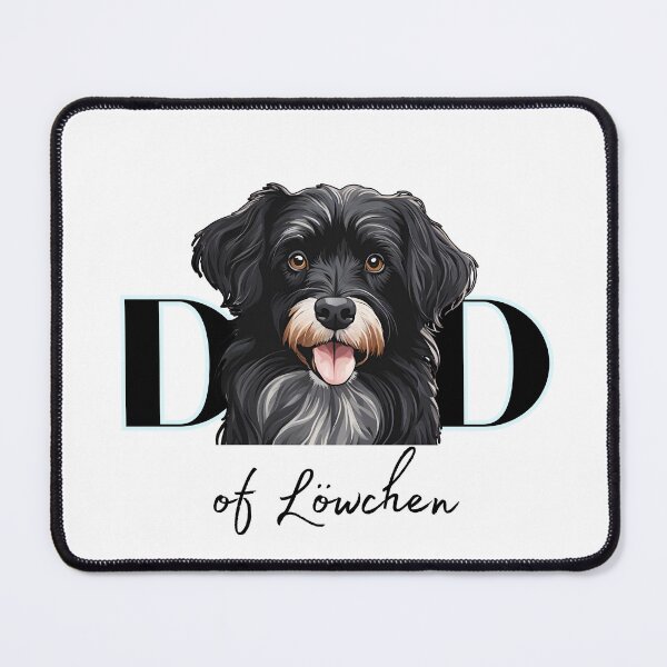 Item preview, Minimalistic aesthetic Dad of black Lowchen Dog designed and sold by GoodyPaws.
