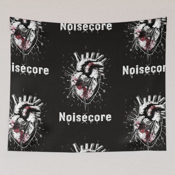 Item preview, Heart with "Noisecore" Text in Graffiti Style designed and sold by Piotrek0001.