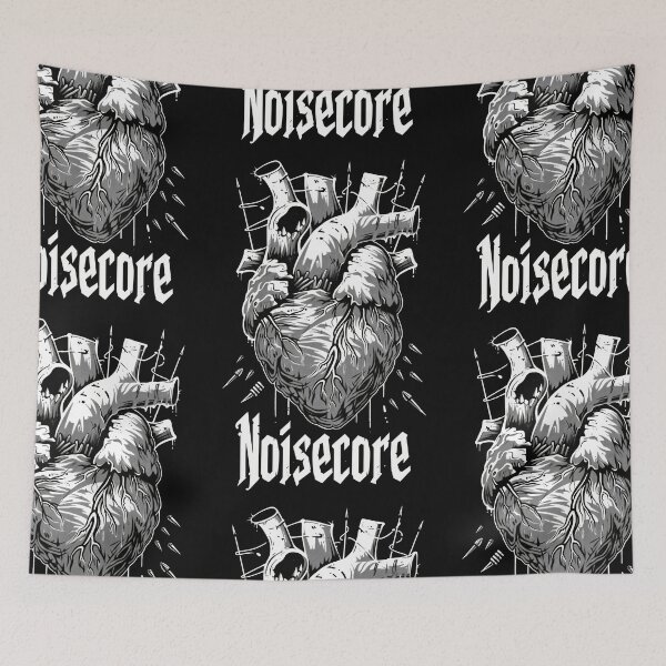 Item preview, Heart with "Noisecore" Text in Graffiti Style designed and sold by Piotrek0001.