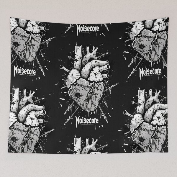 Item preview, Heart with "Noisecore" Text in Graffiti Style designed and sold by Piotrek0001.