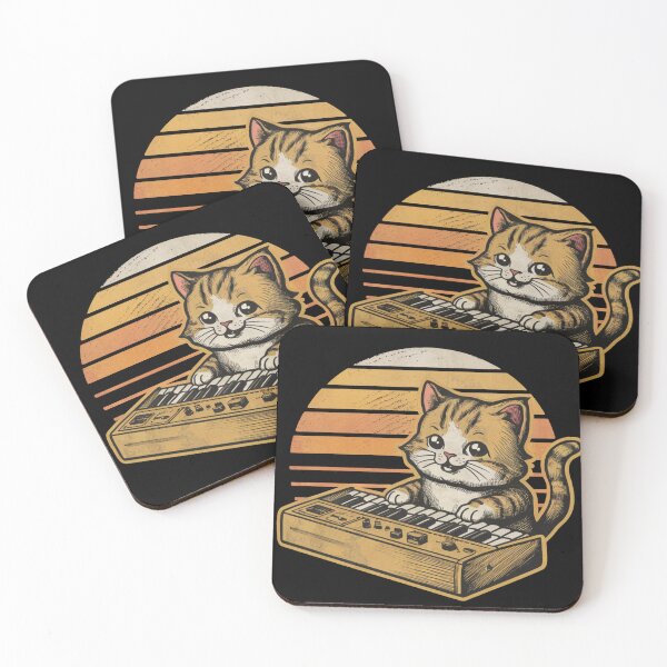 Item preview, Cat Synthesizer Vintage Retro Sunset designed and sold by kapsell.