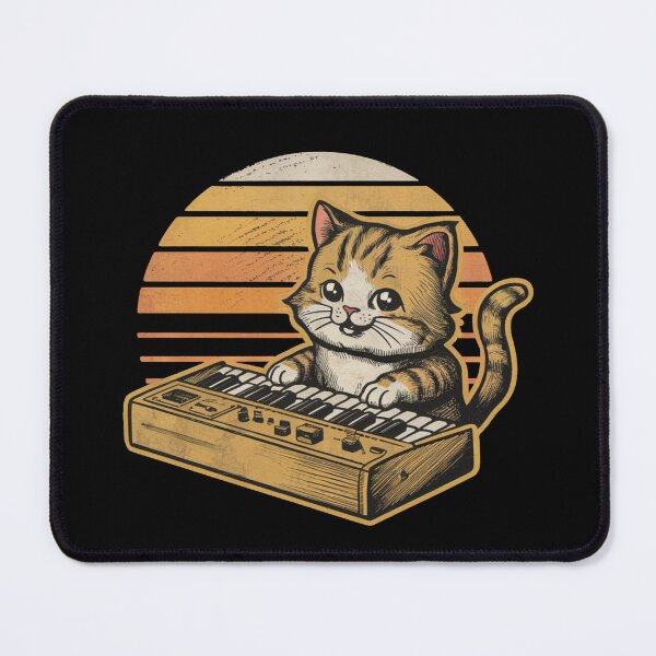 Item preview, Cat Synthesizer Vintage Retro Sunset designed and sold by kapsell.