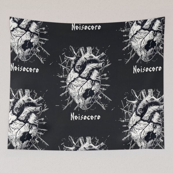 Item preview, Heart with "Noisecore" Text in Graffiti Style designed and sold by Piotrek0001.