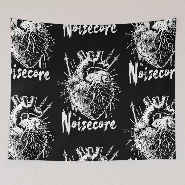Item preview, Heart with "Noisecore" Text in Graffiti Style designed and sold by Piotrek0001.