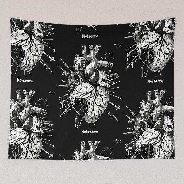 Item preview, Heart with "Noisecore" Text in Graffiti Style designed and sold by Piotrek0001.