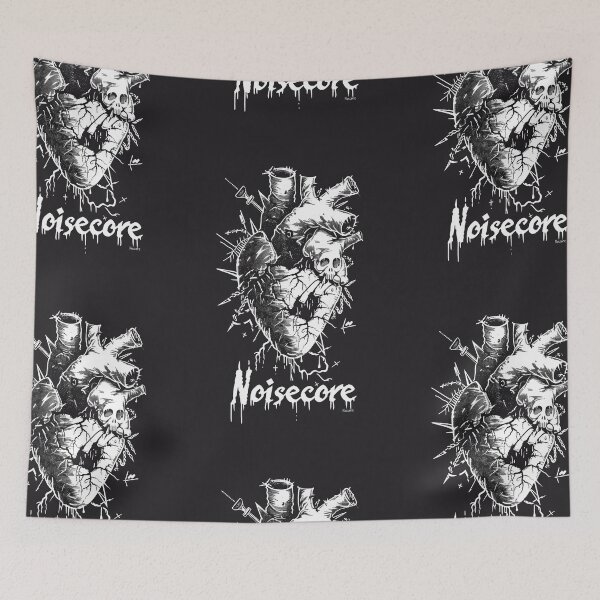 Item preview, Heart with "Noisecore" Text in Graffiti Style designed and sold by Piotrek0001.