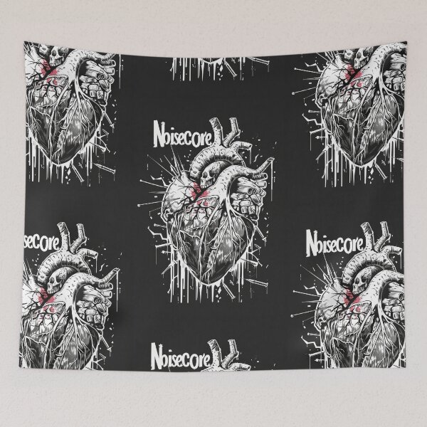 Item preview, Heart with "Noisecore" Text in Graffiti Style designed and sold by Piotrek0001.