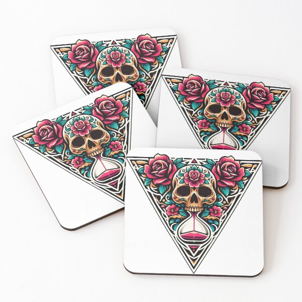 Item preview, Floral Hourglass Skull designed and sold by Snifferius.