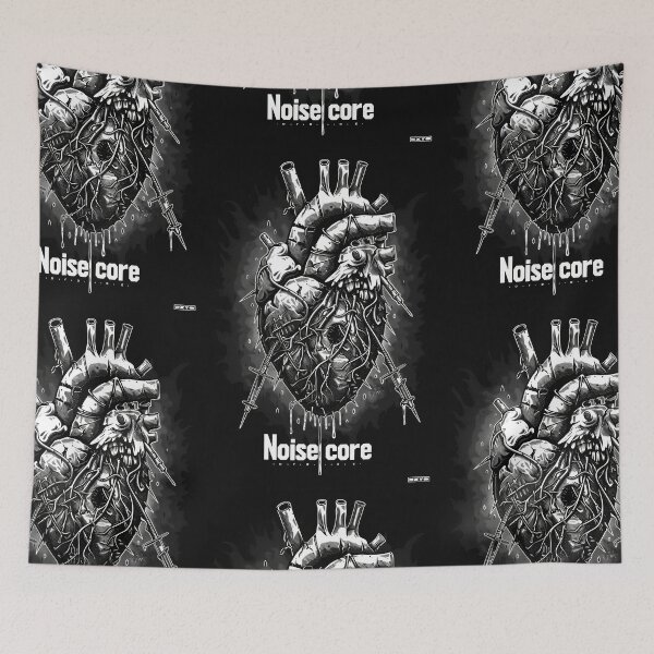 Item preview, Heart with "Noisecore" Text in Graffiti Style designed and sold by Piotrek0001.