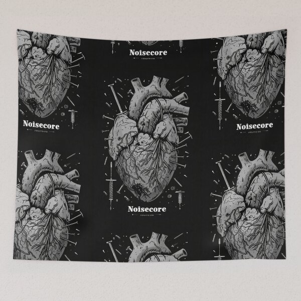 Item preview, Heart with "Noisecore" Text in Graffiti Style designed and sold by Piotrek0001.