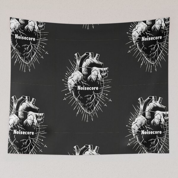 Item preview, Heart with "Noisecore" Text in Graffiti Style designed and sold by Piotrek0001.