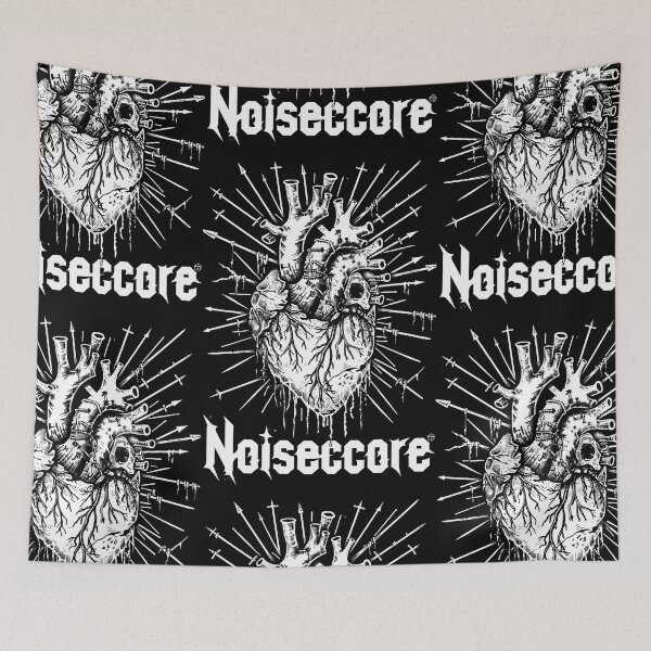 Item preview, Heart with "Noisecore" Text in Graffiti Style designed and sold by Piotrek0001.