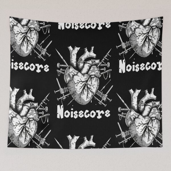 Item preview, Heart with "Noisecore" Text in Graffiti Style designed and sold by Piotrek0001.