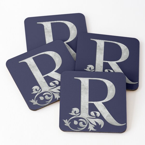 Item preview, Luxury Floral Monogram R: Elegant Grey and Silver Typography designed and sold by Fil4.