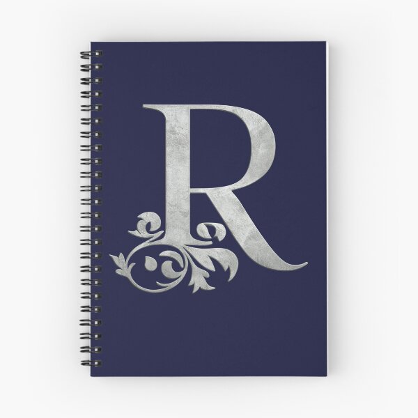 Item preview, Luxury Floral Monogram R: Elegant Grey and Silver Typography designed and sold by Fil4.