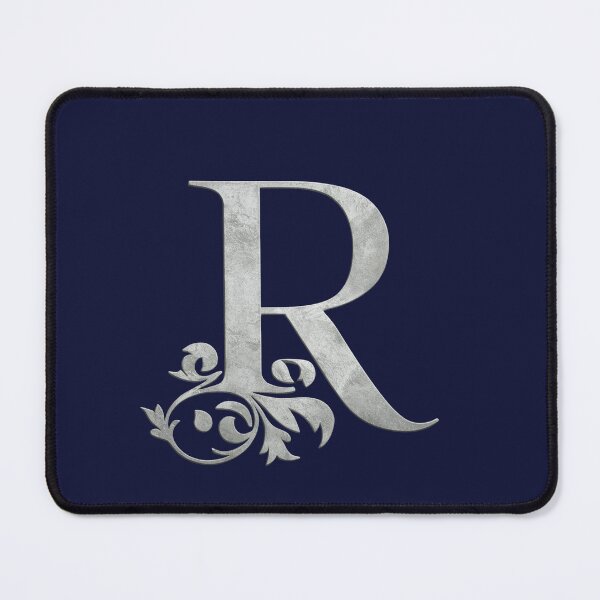 Item preview, Luxury Floral Monogram R: Elegant Grey and Silver Typography designed and sold by Fil4.
