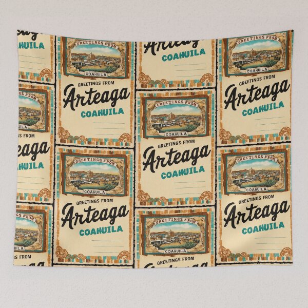 Item preview, Arteaga Coahuila Mexico Magic Town Postcard Vintage Travel designed and sold by TravelPostcardGems.