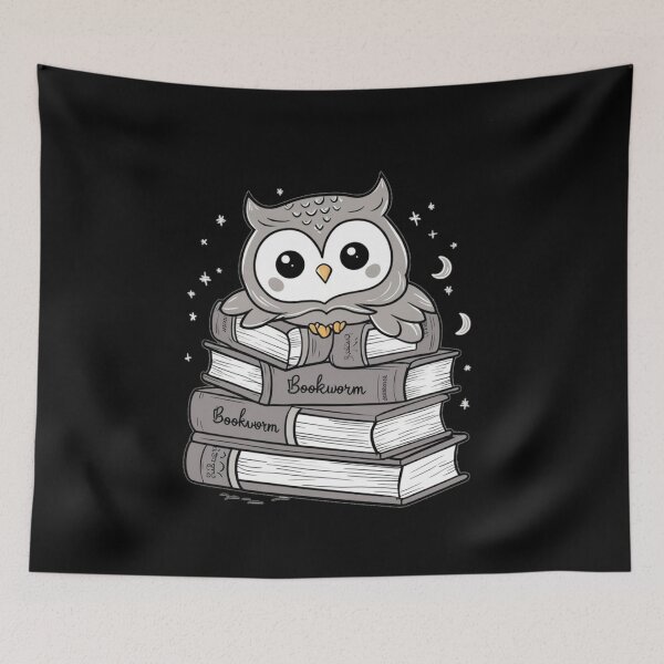 Item preview, Bookworm Owl designed and sold by Choco Behemoth.