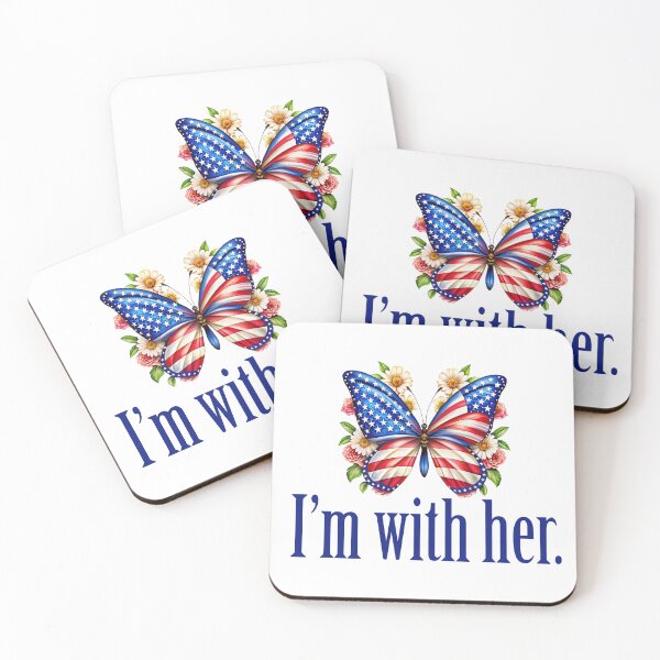 Item preview, I'm With Her Kamala Harris Butterfly designed and sold by Epic Love Designs.