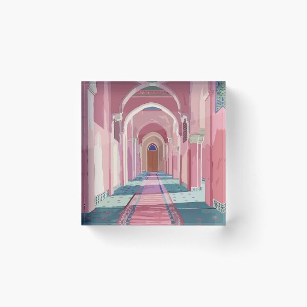 Item preview, Inside Mosque with Oriental Carpets Art Print, Islamic Architecture Wall Decor, Mosque Interior Poster, Persian Rug Artwork designed and sold by vinciellastudio.