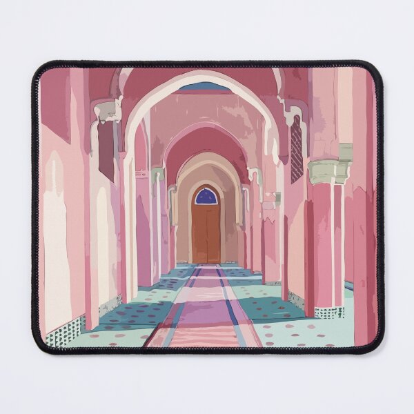 Artikelvorschau, Innen-Moschee mit orientalischen Teppichen Kunstdruck, islamische Architektur-Wanddekoration, Moschee-Innenraum-Poster, Perserteppich-Kunstwerk entworfen und verkauft von vinciellastudio.