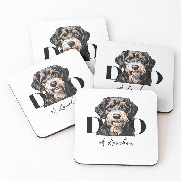 Item preview, Minimalistic aesthetic Dad of black and tan Lowchen Dog  designed and sold by GoodyPaws.