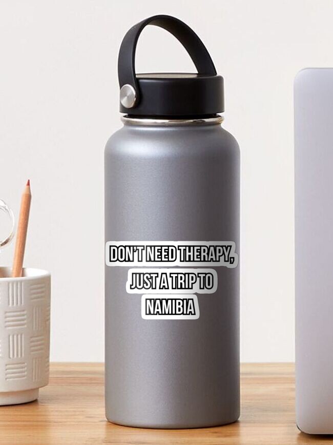 Imagen 1 de 3, Pegatina con la obra Don’t Need Therapy, Just A Trip To Namibia T-shirt, diseñada y vendida por DolynsBox.