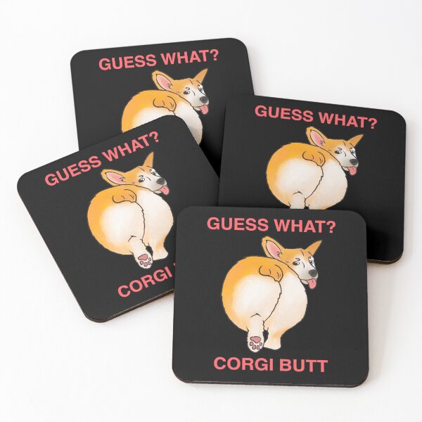 Item preview, guess what corgi butt  designed and sold by DrawsCutePaws.