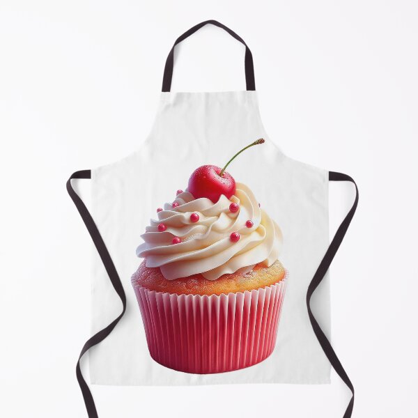 Item preview, Сupcake with cherry and white cream designed and sold by LiluEremenko.