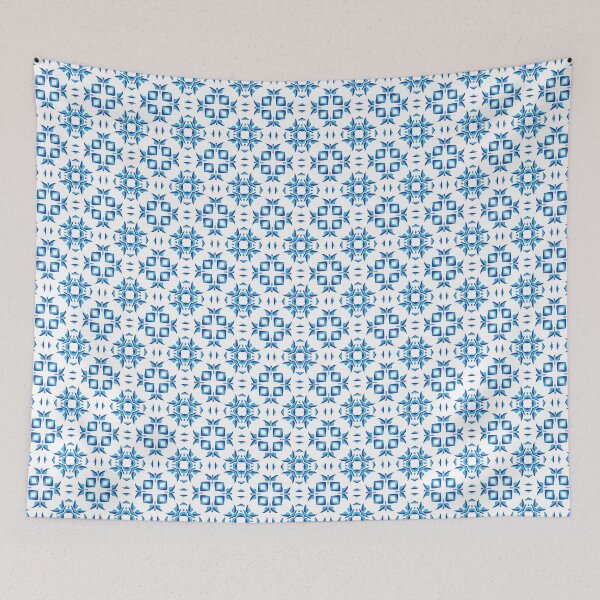 Item preview,  Electric blue lilac geometric pattern 9 designed and sold by AneissPiaf.