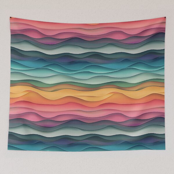 Item preview, Pastel Rainbow Waves designed and sold by PMGDigital.