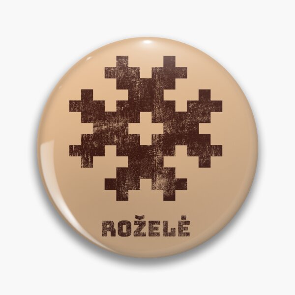 Item preview, Rozele Pixelate Lithuanian Ancient Symbol Retro Grunge designed and sold by Lelijo.