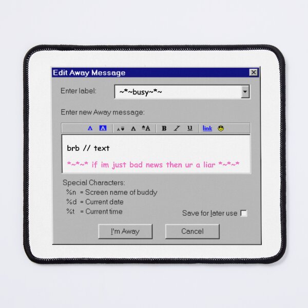 Item preview, AIM Away Message (Liar) designed and sold by krispiebits.