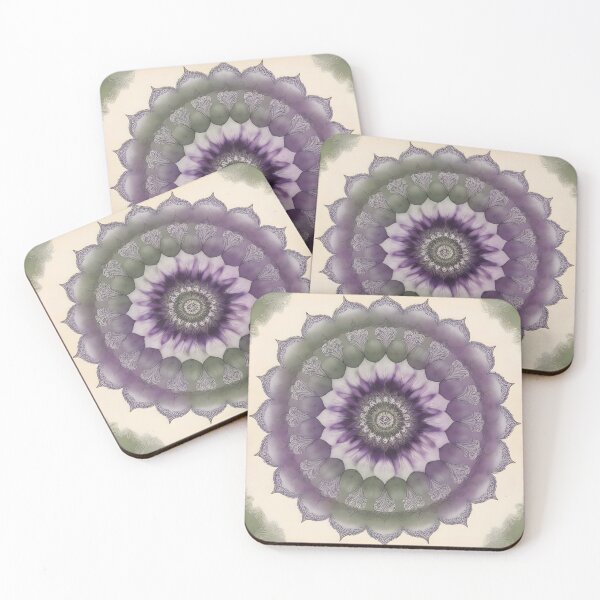 Item preview, Balance Mandala green purple connection of heart and crown chakra designed and sold by monchie.