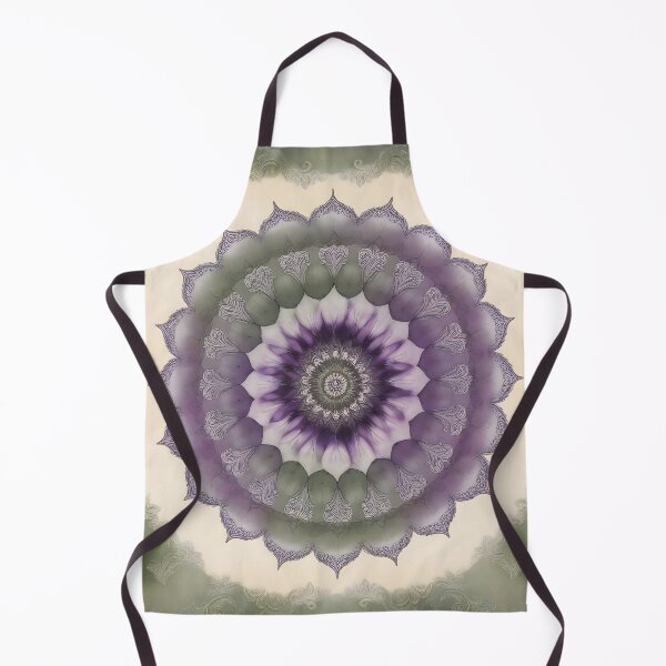 Item preview, Balance Mandala green purple connection of heart and crown chakra designed and sold by monchie.