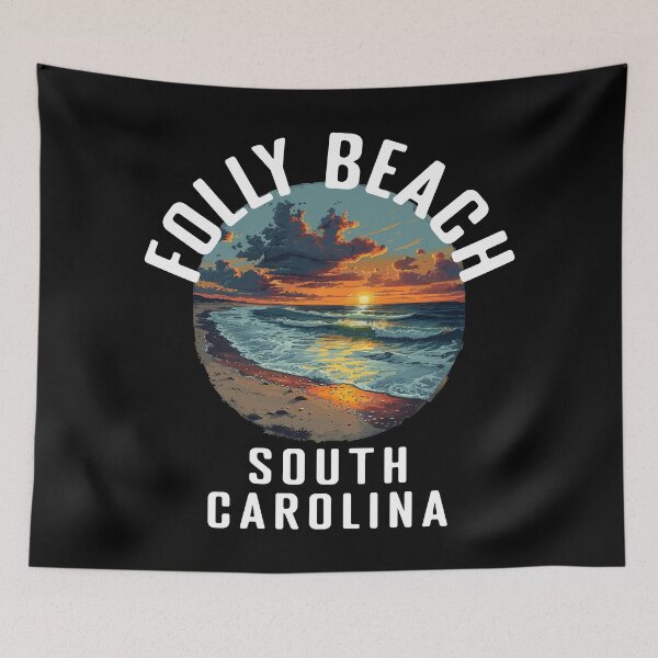 Item preview, Folly Beach - South Carolina (with White Lettering) designed and sold by VelvetRoom.