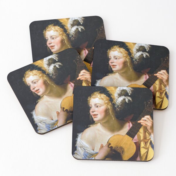 Item preview, Baroque Art Gerard van Honthorst Woman Guitar designed and sold by TheSoulOfArt.