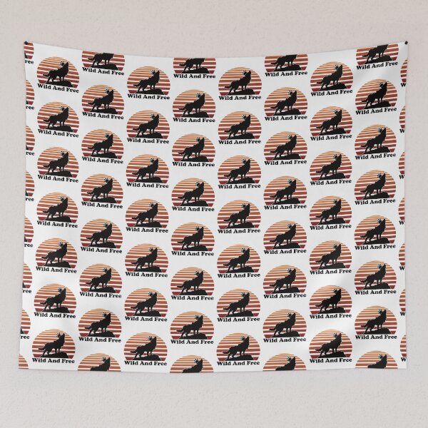Item preview, Wolf With Crown Red Vaporwave Sun Wild And Free No Grunge designed and sold by TheRainFamily.
