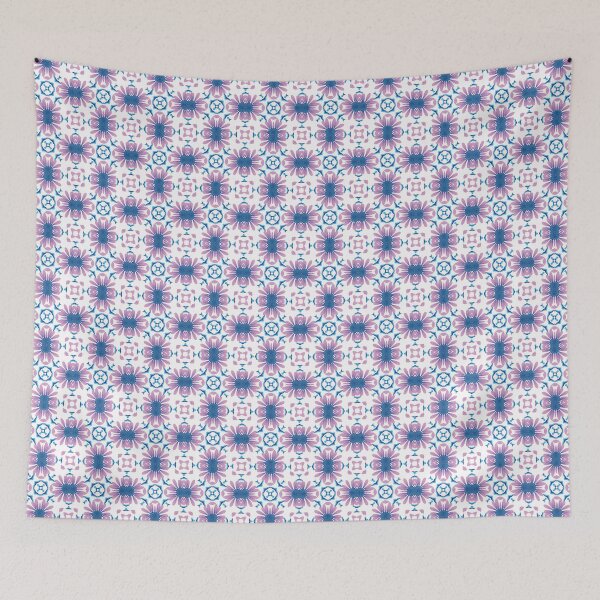 Item preview, Electric blue lilac geometric pattern 12 designed and sold by AneissPiaf.
