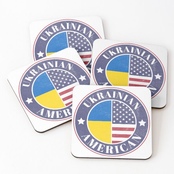 Item preview, Proud Ukrainian-American Badge - Ukraine Flag designed and sold by chrisrivait.