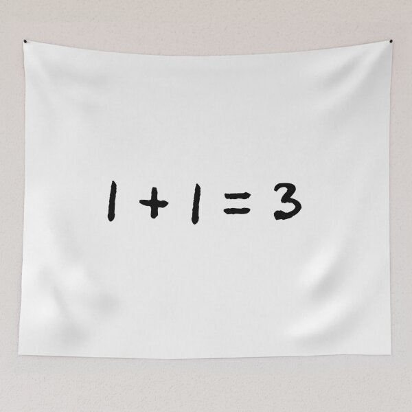 Item preview, 1 + 1 = 3 one plus one equal three Orwell inspired designed and sold by PHILOSOPHY-SWAG.