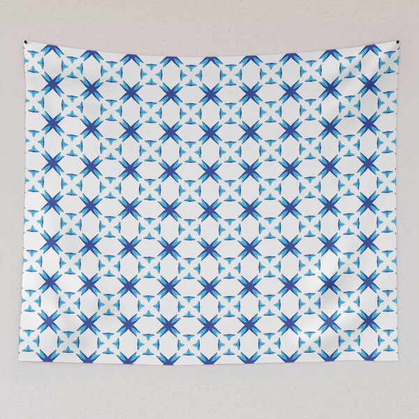 Item preview, Electric blue lilac geometric pattern 13 designed and sold by AneissPiaf.