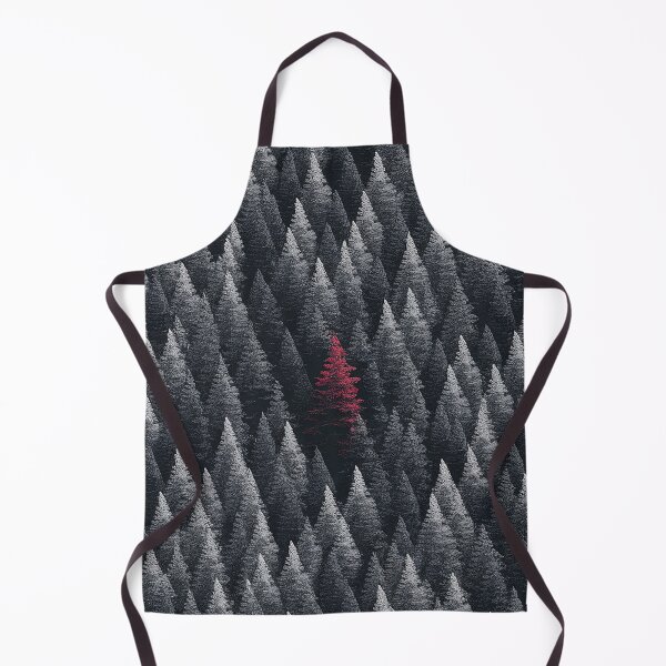 Item preview, Lone Crimson Amidst Monochrome Pines: A Study in Perspective designed and sold by 3MillsDesign.